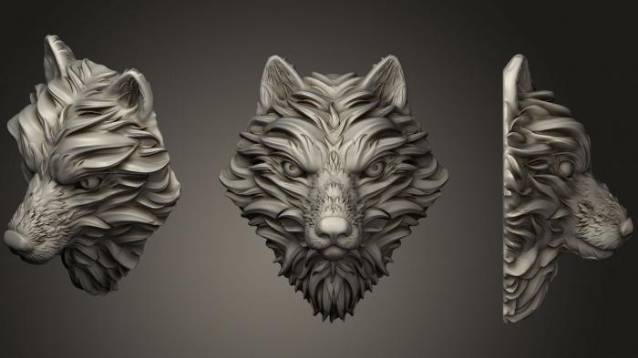 Masks and muzzles of animals (MSKJ_0268) 3D model for CNC machine